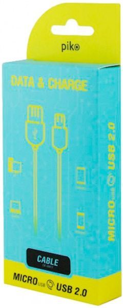 Кабель Piko USB – microUSB 1 м білий CB-UM11 