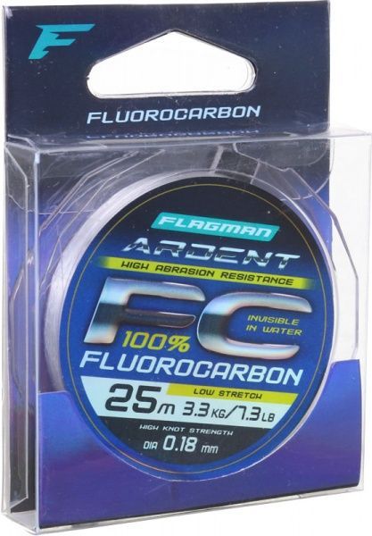 Волосінь Flagman Ardent Fluorocarbon 25м 0,18мм 3,3кг