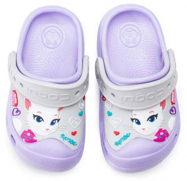 Сабо Coqui TT&F Lt. lila/Khaki grey 9382-602-0246 р.EUR 27/28 фіолетовий із сірим