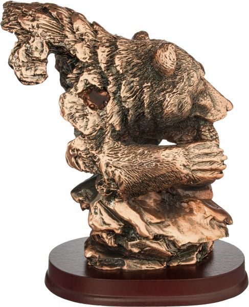 Статуэтка Медведь с рыбой Е054