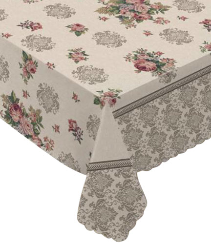 Скатертина Прованс Букет 137x180 см білий Dariana 