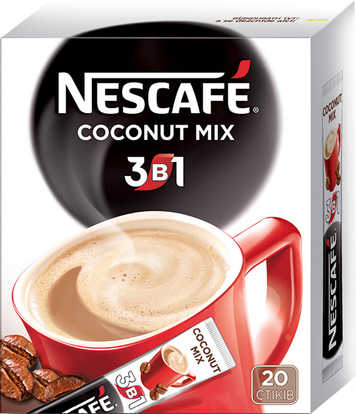 Кофейный напиток Nescafe 3 в 1 Coconut Mix 16 г 4823000919181 