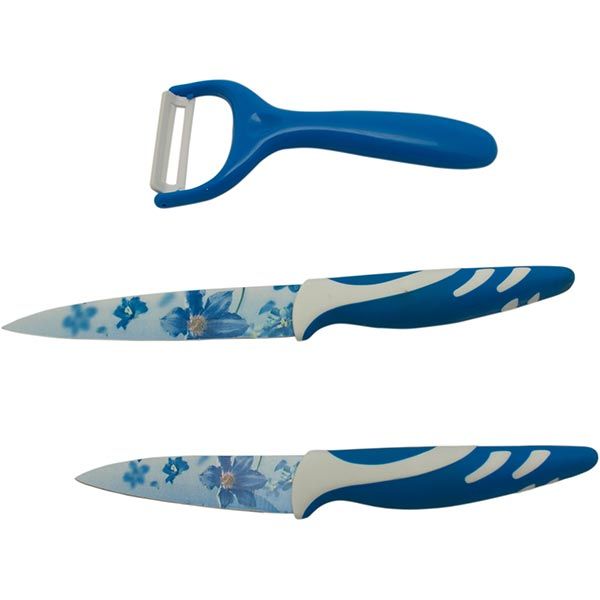 Набор ножей 3 предмета с доской для нарезки KRAUFF