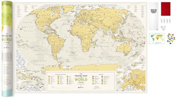 Скретч-карта Travel Map Geography World (англійською)