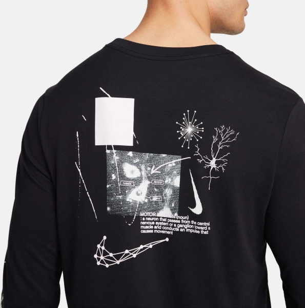 Футболка Nike DF TEE LS WILD CLASH DR7559-010 р.L черный