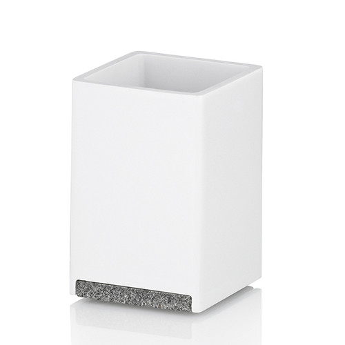 Стакан для зубних щіток Kela Cube біло-сірий 23692