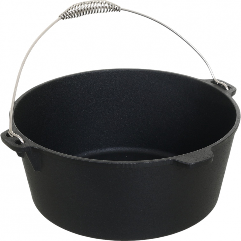 Казан Grilland ø315 мм 135 мм 8 л чугунный туристический с крышкой UHR111705