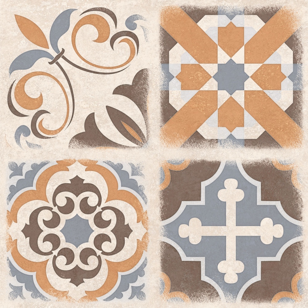 Плитка Allore Group Kompas Patchwork F\DEC P NR Mat 47x47 см