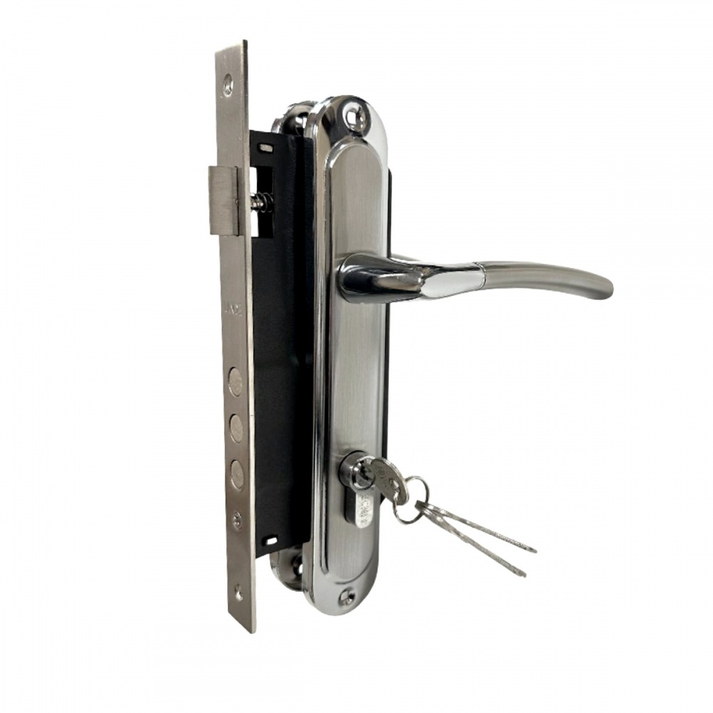 Комплект фурнитуры цилиндровый Linde A-1210 PZ 85 SN/CP 85 мм матовый никель/полированный хром без петель