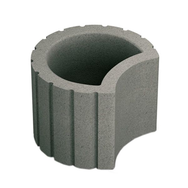 Клумба серая 34,5х20 см