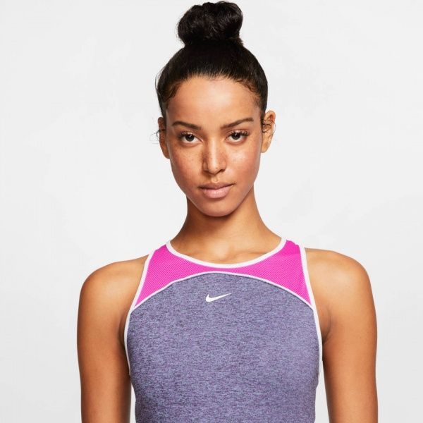 Майка Nike W NK DRY TANK CROP SPACE DYE CJ3646-424 M сірий