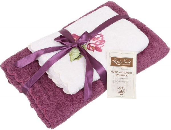 Набір рушників Sophie 2 шт. пурпуровий La Nuit 