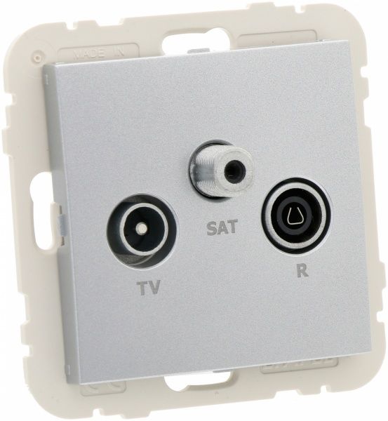 Розетка TV+R+SAT оконечная Efapel Logus алюминий 21543 TAL