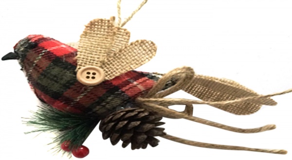 Игрушка на елку Птичка певчая 11 см 