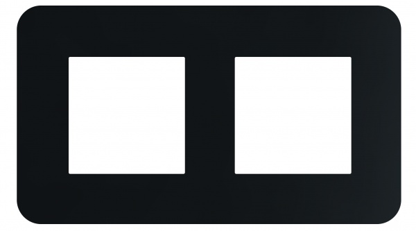 Рамка двомісна Efapel Latina чорний матовий 42920 TPM