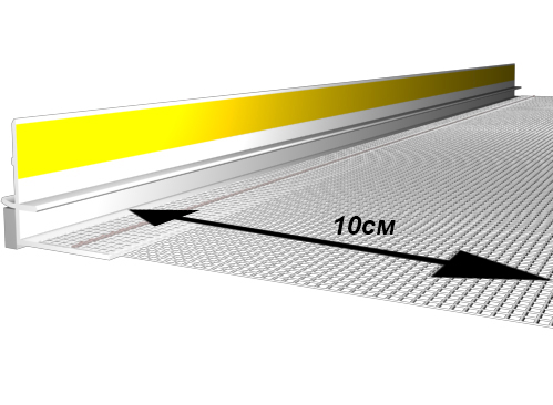 Профиль оконный примыкающий с сеткой ШТУКАТУР 3х6 мм 2,5 м 