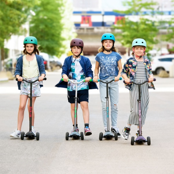 Самокат Micro Maxi PRO Deluxe разноцветный принт MMD091 