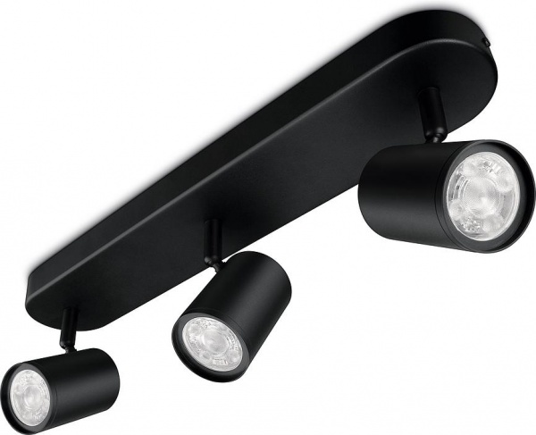 Спот WiZ IMAGEO Spots 3x5W 2200-6500K RGB Wi-Fi черный 