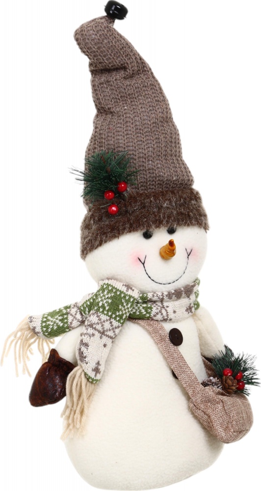 Декорация новогодняя Снеговик из леса что стоит в ассортименте AG24079AB 52 см