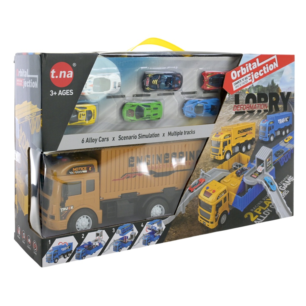 Игровой набор транспорта Shantou Грузовик, трек, гоночная трасса с 6 машинками TN-1285A