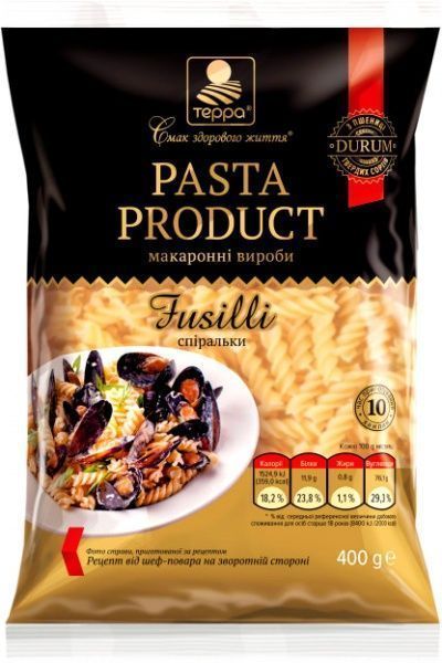 Макароны Терра Спираль 400 г 