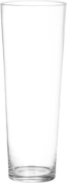 Ваза узкое дно, стеклянная, прозрачная 15х40 см