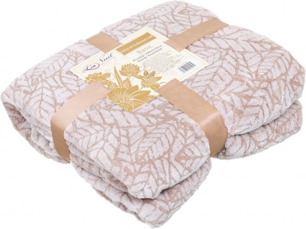Плед 3D Embossed Leaf 200x220 см бежевий La Nuit 