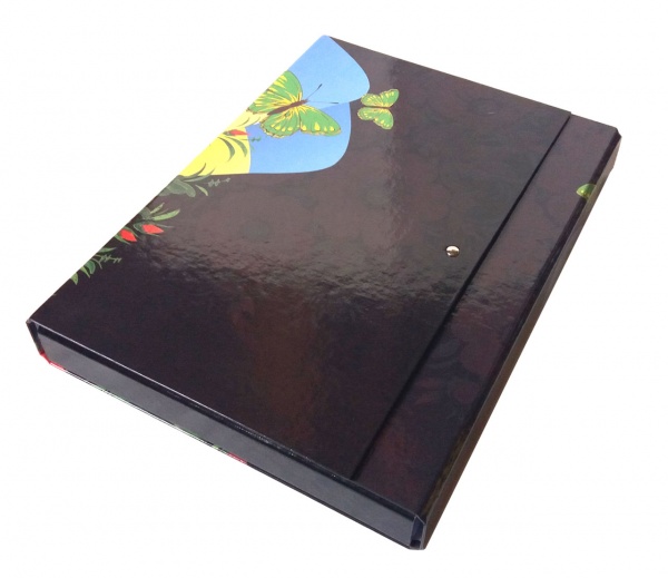 Папка-короб на липучці Академія А4 40 мм асорті iTEM