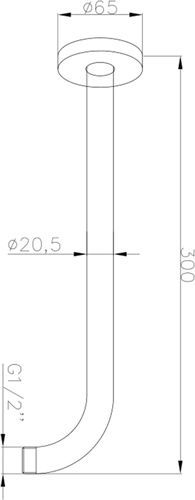 Кронштейн настінний для душу Mixxen MXZ0064-300