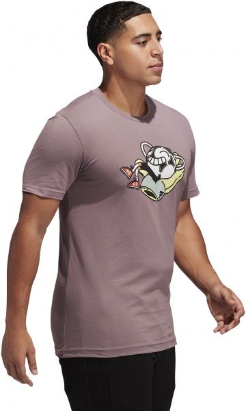 Футболка Adidas Lil Stripe Glov FJ4581 XL фиолетовый