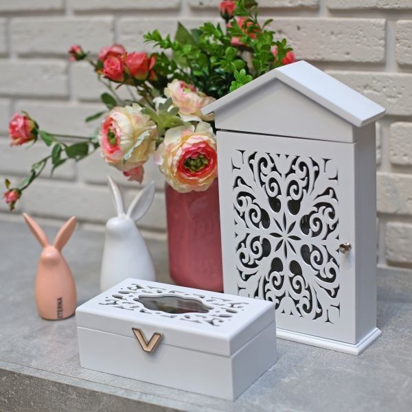 Ключница Ажур 20,5х6,5х32 см (WY18037W)