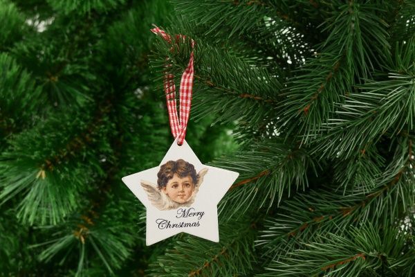 Подвеска Рождественская звездочка 7 см 