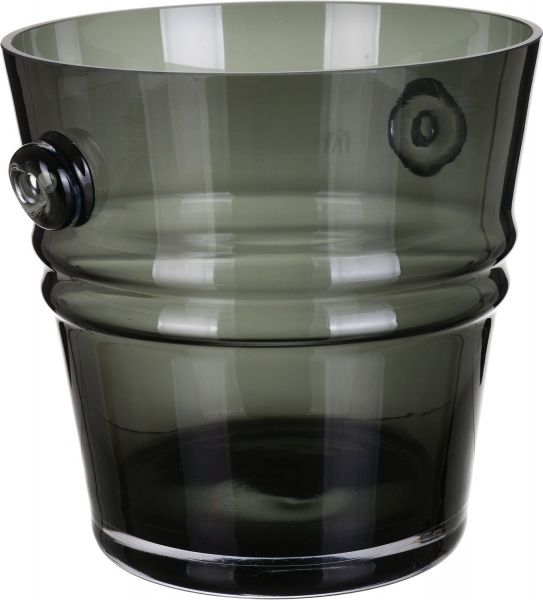 Ваза скляна сіра Баскет 24х24.8 см Wrzesniak Glassworks