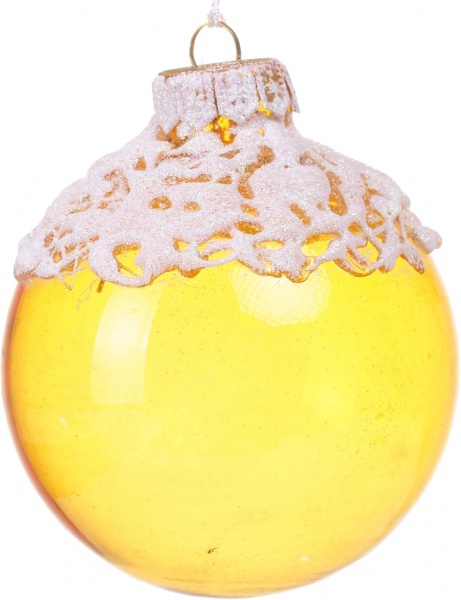 Шар новогодний с лепными элементами d 80 мм красный