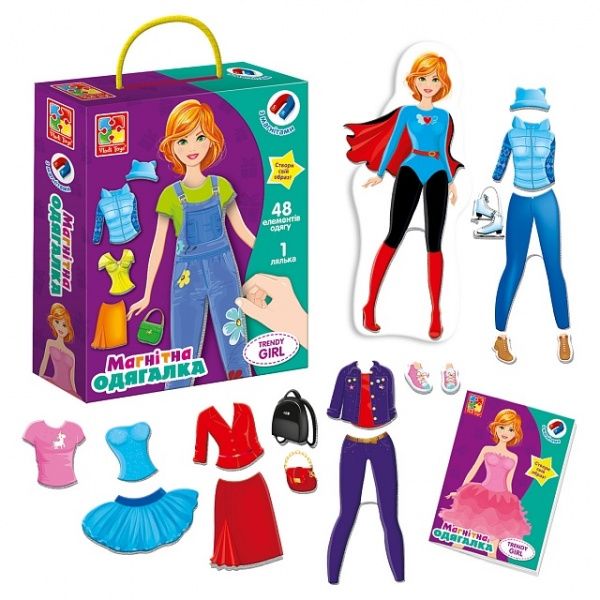 Магнитная игра-одевалка Vladi Toys Магнитная одевашка Trendy girl VT3702-22