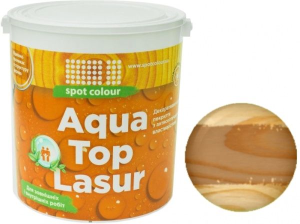 Лазур-антисептик Spot Colour Aqua Toplasur горіх шовковистий мат 2,5 л