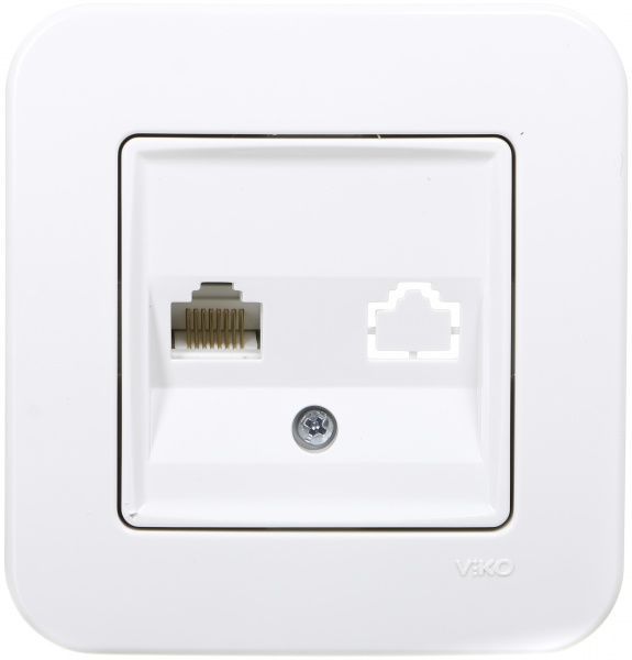 Розетка компьютерная Viko Rollina белый 90420032