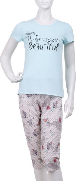 Піжама жіноча Roksana Mouse 782/12008 р. S блакитний з бежевим 