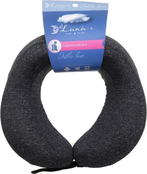 Подушка Темно-сіра 27x26 см Luna