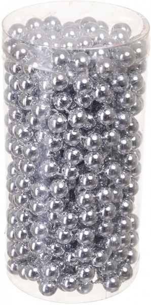 Бусы для елки 6 цветов 12 мм 8 м в ассортименте