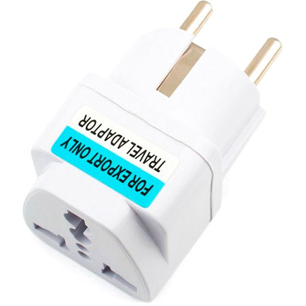 Адаптер туристичний UK to Europe із заземленням 1 гн. білий 70058 