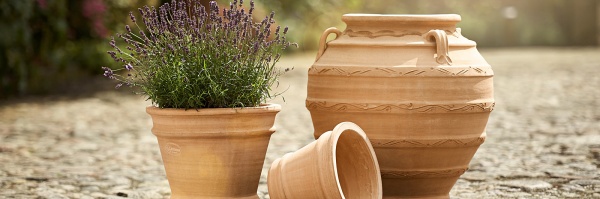 Вазон керамічний Terraneo Minturno 700053 круглий 13 л теракотовий 