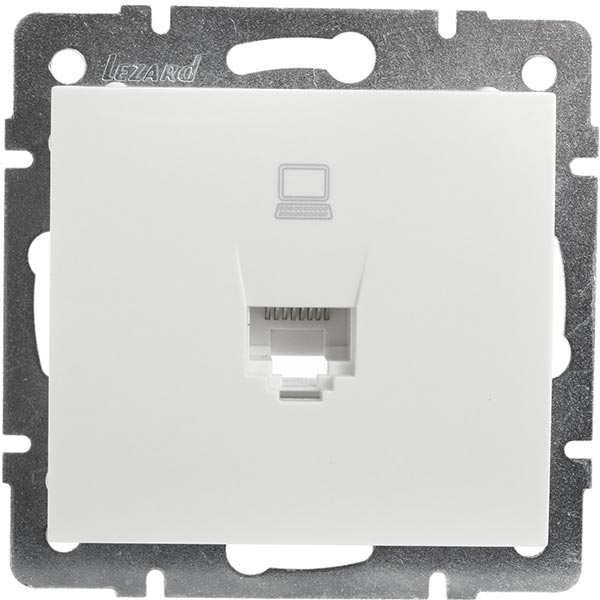 Розетка компьютерная Lezard Rain 16 А 250 В белый 703-0288-139