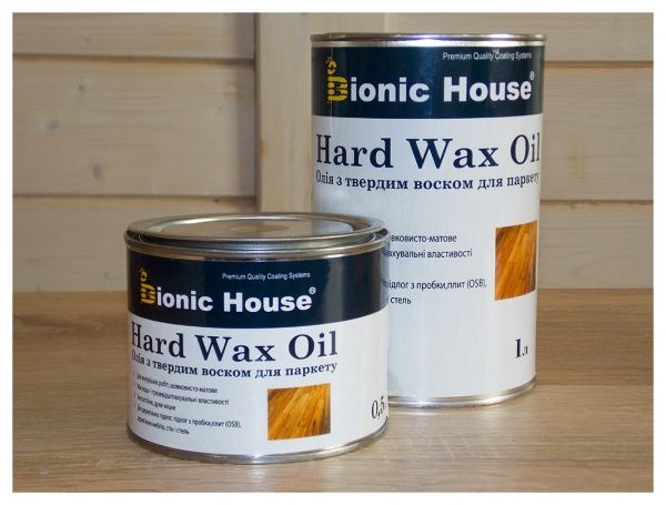 Олія Bionic House Hard Wax Oil з воском для паркету шовковистий мат 0,5 л