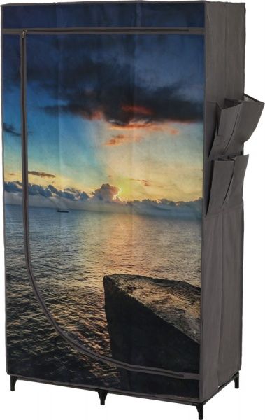 Гардероб текстильный з боковими кишенями SEA 1560х870х460 мм серый 