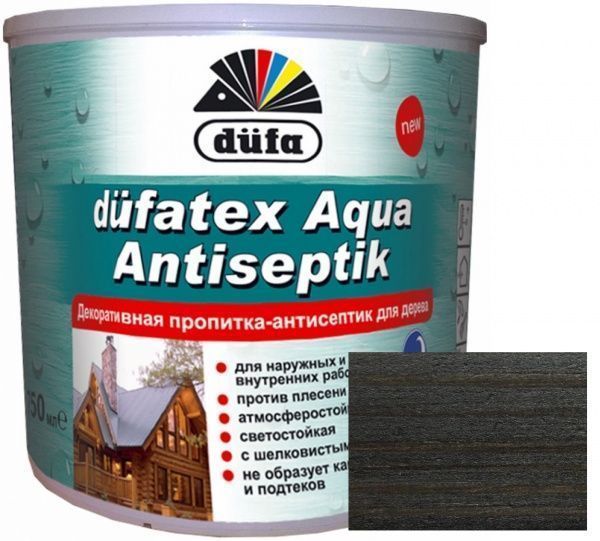 Просочувач Dufa dufatex Aqua Antiseptik венге шовковистий глянець 0,75 л
