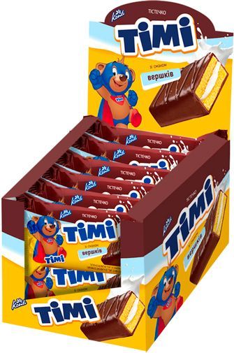 Шоколадний бісквіт Konti зі смаком вершків Timi 50 г 
