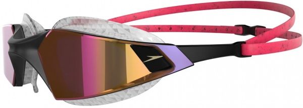 Очки для плавания Speedo 8-12263D638 AQUAPULSE PRO MIRROR GOG AU OS красныйзолотой