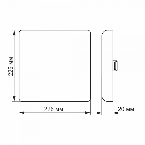 Світильник світлодіодний Videx 33 Вт білий 4100 К 25146 