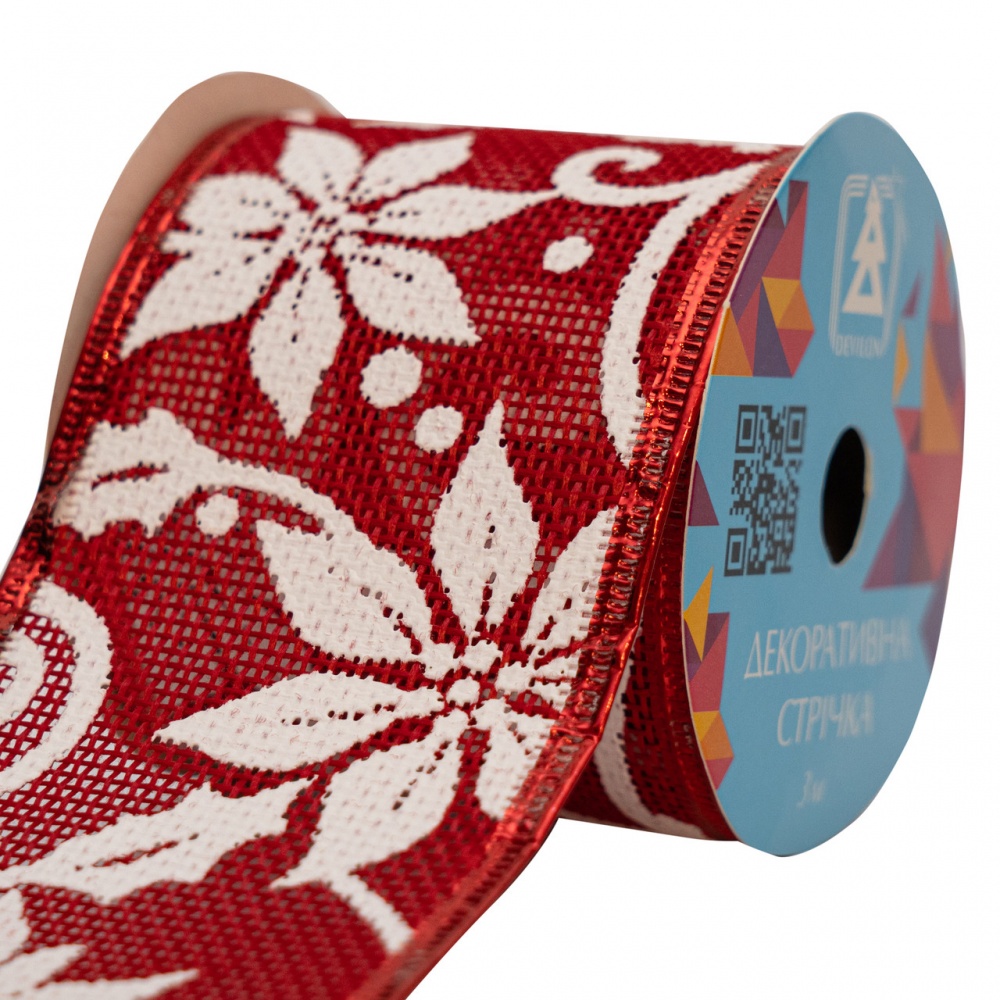 Стрічка декоративна червона 082604